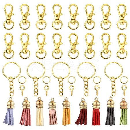 160Pcs 14 Styles Faux Suede Tassel Pendant Decorations DIY-YW0009-98-1