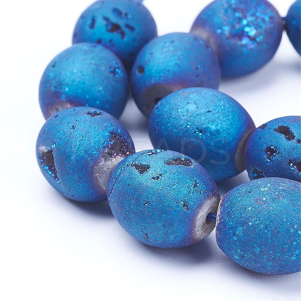 Wholesale Electroplated Natural Druzy Geode Agate Bead Strands - KBeads.com