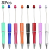 8Pcs 8 Colors Plastic Beadable Pens AJEW-YW0001-33-1