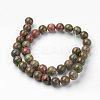 Natural Unakite Bead Strands G-G735-67-10mm-2