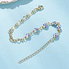 Brass Oval Link Chains Bracelets BJEW-JB12683-4