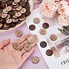 160Pcs 2 Styles Coconut Buttons BUTT-HY0001-22A-3