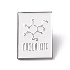 Molecular Structure and Word Chocolate Enamel Pin JEWB-H008-24B-1