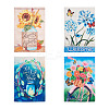 4Pcs 4 Style Linen Vertical Double Sided Garden Flag AJEW-CF0001-14-1