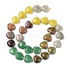 Gradient Color Natural Green Aventurine & Labradorite & Lemon Jade & Unakite & Petrified Wood Beads Strands G-B185-A07-6