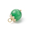 Cat Eye with Brass Pendants PALLOY-JF04270-5