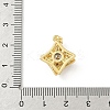 Rotatable Brass Micro Pave Clear Cubic Zirconia Pendants KK-F905-23G-03-3