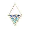 MIYUKI Glass Seed Beaded Rhombus Pendants PALLOY-MZ01175-01-1
