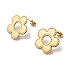 304 Stainless Steel Flower Stud Earrings LS-EJEW-F398-02G-2