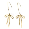 304 Stainless Steel Bowknot Dangle Earrings EJEW-H015-02G-2