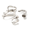 Brass Micro Pave Clear Cubic Zirconia Fold Over Clasps KK-K389-121P-2