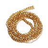 Electroplate Transparent Glass Beads Strands EGLA-A035-T3mm-A04-2