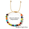 Pride Month Rainbow Heart Resin & Brass Beads Braided Bead Bracelets for Women KI7192-4