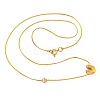 304 Stainless Steel Micro Pave Cubic Zirconia Pendant Necklaces NJEW-H017-01G-U-2