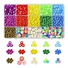 Rainbow Color DIY Glass Seed & Acrylic & Handmade Polymer Clay Beads Bracelet Making Kits DIY-FS0007-74-1