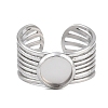 304 Stainless Steel Cuff Ring Components SA-CBA82C8-03A-P-2