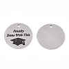 Non-Tarnish 201 Stainless Steel Pendants STAS-T064-38P-27-1