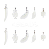 SUPERFINDINGS 10Pcs 5 Style Natural Trochid Shell/Trochus Shell Pendants SSHEL-FH0001-18-1