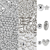 1200Pcs 6 Styles CCB Plastic Beads with ABS Plastic Beads CCB-SC0001-15-1