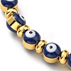 Evil Eye Enamel Beaded Bangles BJEW-G675-04G-01-2