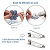 Tarnish Resistant 201 Stainless Steel Brooch Pin Back Safety Catch Bar Pins STAS-S117-021B-5