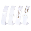 Desktop Acrylic Slant Back Single Necklace Display Stands ODIS-WH0025-234A-1