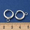 201 Stainless Steel Huggie Hoop Earring Findings STAS-P283-01X-S-3