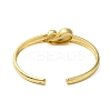 Teardrop Clear Cubic Zirconia Cuff Bangles BJEW-P336-04G-2