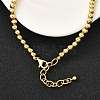 Brass Micro Pave Clear Cubic Zirconia Round Beaded Necklaces for Women NJEW-K392-17G-3
