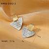 304 Stainless Steel Triangle Stud Earrings for Women WGC8486-02-1