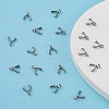 Non-Tarnish 201 Stainless Steel Pinch Bails X-STAS-E076-09-6