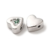 Real Platinum Plated Brass Beads KK-H455-09P-03-2
