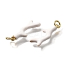 Brass Enamel Pendants KK-Q043-28B-01-2
