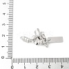 Brass Micro Pave Clear Cubic Zirconia Fold Over Clasps KK-U052-01P-3