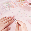 10 Sets 5 Colors Glitter Glass Cabochons MRMJ-GA0001-22-3