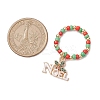 Christmas Theme Glass Seed Beads Stretch Ring Sets RJEW-TA00163-3
