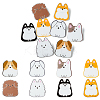 8Pcs 8 Styles Acrylic Brooches FIND-CJ0001-94-7