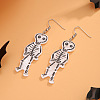 Halloween Cartoon Acrylic Skeleton Dangle Earrings for Women QK1762-1-1
