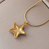 Vintage Ocean 304 Stainless Steel Enamel Starfish Pendant Necklaces for Women FT5866-4