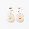 Hollow Brass Micro Pave Clear Cubic Zirconia Pendants KK-N232-201-NF-1