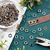 300 Sets 3 Colors Brass Rhinestone Grommet Eyelet Findings DIY-NB0007-68-5