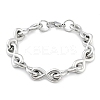 304 Stainless Steel Infinity Link Chain Bracelets for Women Men BJEW-F488-53B-P-4