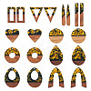20Pcs 10 Styles Resin & White Wood Pendants RESI-TA0002-67B-1