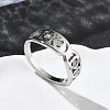 304 Stainless Steel Cubic Zirconia Finger Rings for Women RJEW-F189-03P-1