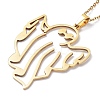 201 Stainless Steel Hollow Ghost Pendant Necklace with Cable Chains NJEW-Q317-08G-3