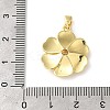 Rack Plating Brass Micro Pave Clear Cubic Zirconia Pendants KK-U022-04G-3