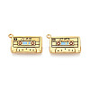 304 Stainless Steel Enamel Pendants STAS-N124-20G-1