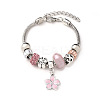 European Style Zinc Alloy Enamel & 201 Stainless Steel & Plastic & Rhinestone Charm Bracelets FS-WG22A2C-05-1