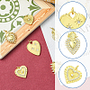 6Pcs 6 Styles Rack Plating Brass & Cubic Zirconia Pendants KK-SC0006-93-3