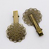 Vintage Hair Accessories Iron Alligator Hair Clip Findings LS-IFIN-J039-09AB-NF-1
